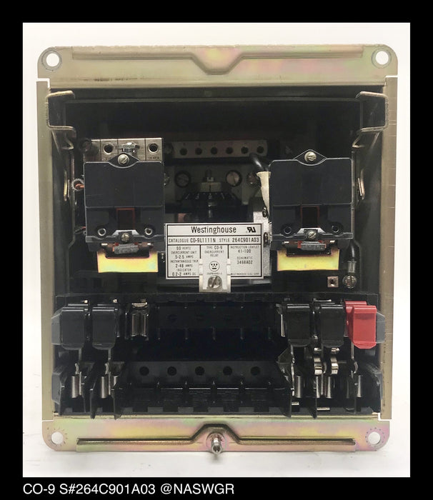 Westinghouse CO-9L1111N Overcurrent Relay - 0.5/2.5 Amp