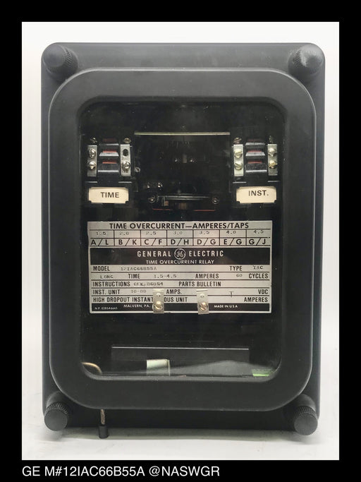 GE 12IAC66B55A Overcurrent Relay - 1.5-4.5 Amp