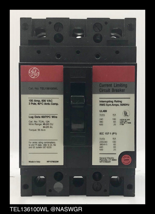 General Electric TEL136100WL Molded Case Circuit Breaker - 100 Amp