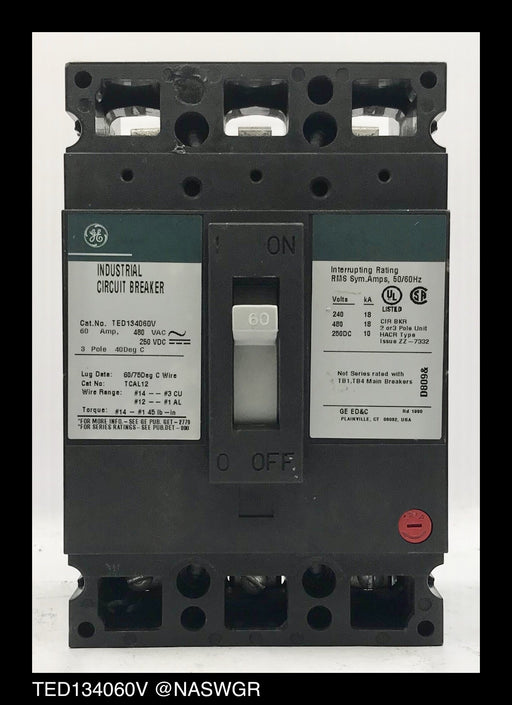 General Electric TED134060V Molded Case Circuit Breaker - 60 Amp