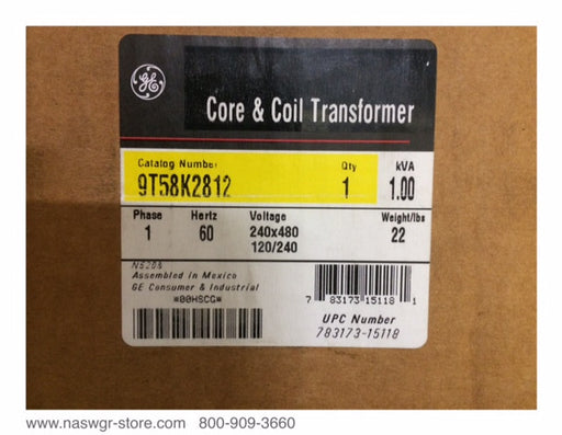 9T58K2812 ~ Unused Surplus in Box GE 9T58K2812 Core & Coil Transformer