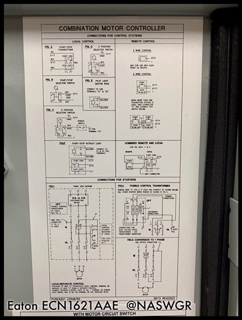 Eaton ECN1621AAE NEMA Freedom Line Enclosed Control - 60A/SIZE2/120vAC - Unused