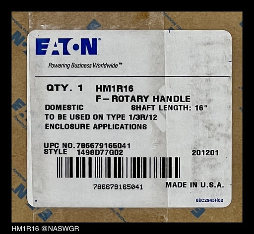 Eaton HM1R16, 1498D77G02 F-Rotary Handle - Unused