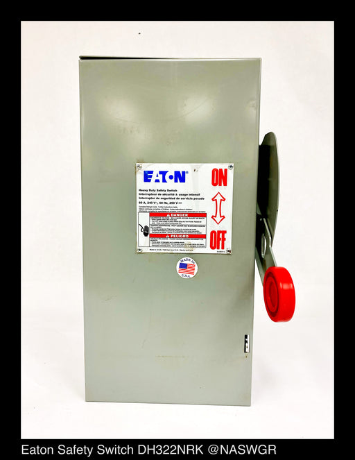 Eaton DH322NRK Heavy Duty Safety Switch - 60A/240V/3P/N3R -  Unused