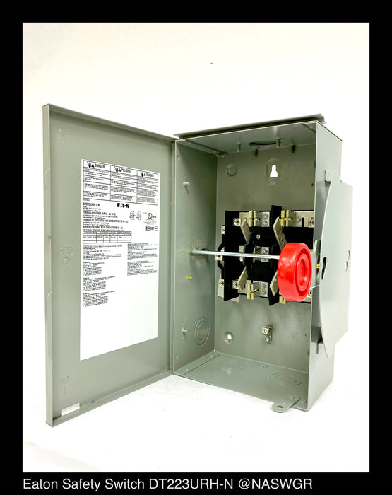 Eaton DT223URH-N General Duty Double Throw Safety Switch - 100A/240V/N3R - Unused