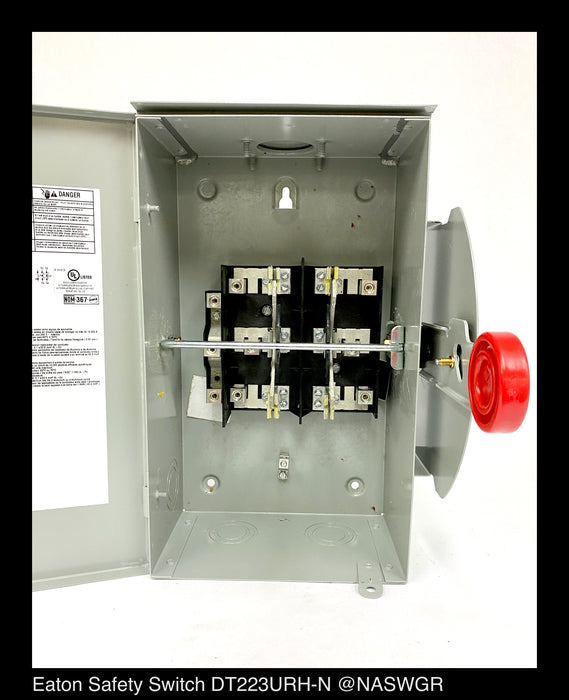 Eaton DT223URH-N General Duty Double Throw Safety Switch - 100A/240V/N3R - Unused