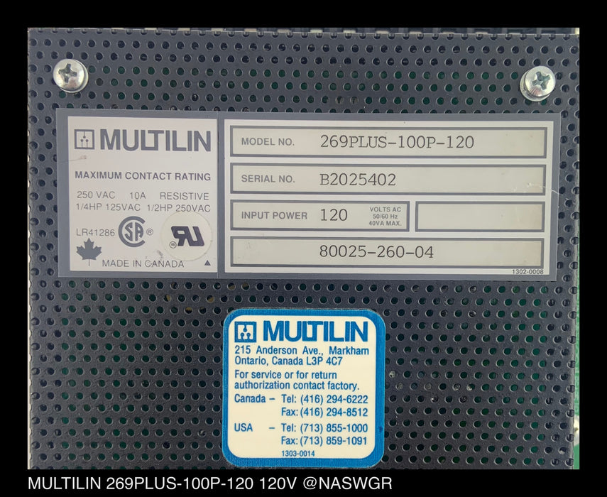 General Electric Multilin 269PLUS-100P-120 Motor Management Relay