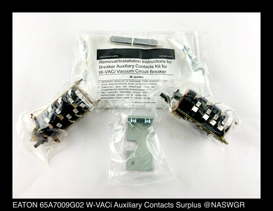 EATON 65A7009G02 Breaker Auxiliary Contacts S1 & S2 Kit Surplus W-VACi