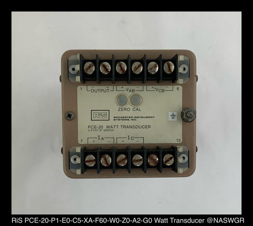 RIS PCE-20-P1-E0-C5-XA-F60-W0-Z0-A2-G0 Watt Transducer