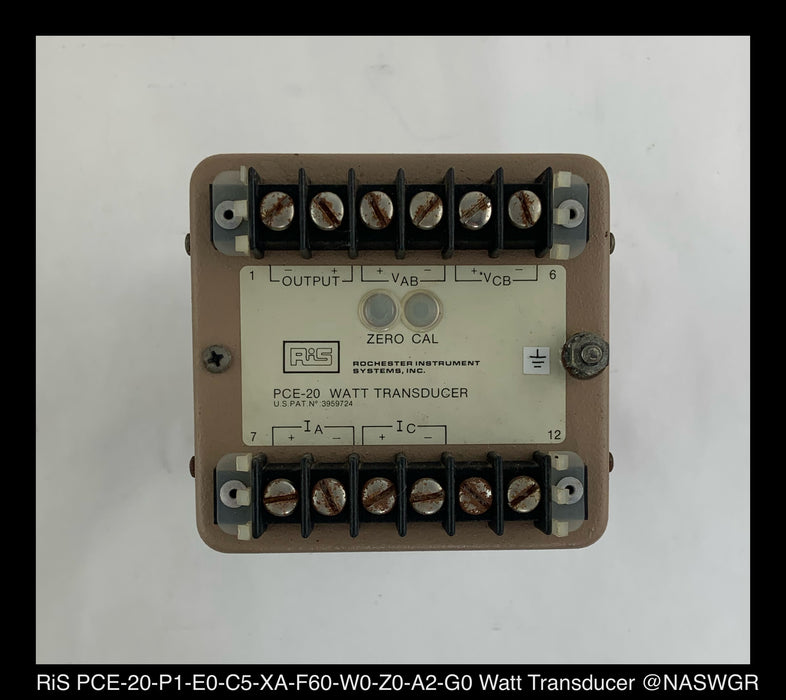 RIS PCE-20-P1-E0-C5-XA-F60-W0-Z0-A2-G0 Watt Transducer