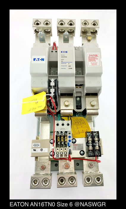 Eaton AN16TN0 Motor Control Starter - 540A/SIZE6/120v Coil - Unused