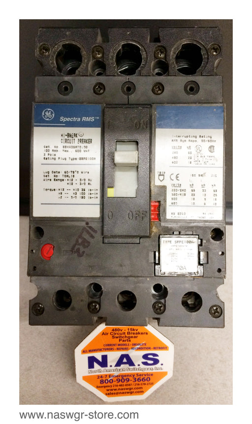 GE Spectra RMS SEHA36AT0100 Circuit Breaker - 100 Amp