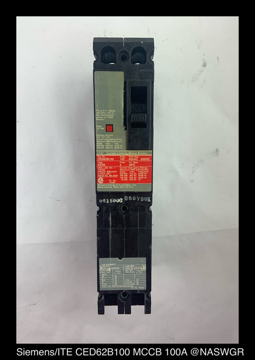 Siemens CED62B100 Molded Case Circuit Breaker - 100 Amp