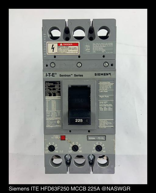 Siemens HFD63F250 Molded Case Circuit Breaker - 225 Amp