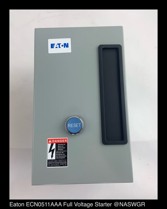 Eaton ECN0511AAA NEMA Freedom Line Enclosed Control - 30A/SIZE1/120vAC - Unused