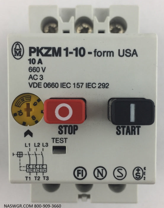 Klockner Moeller PKZM1-10 Circuit Breaker — North American