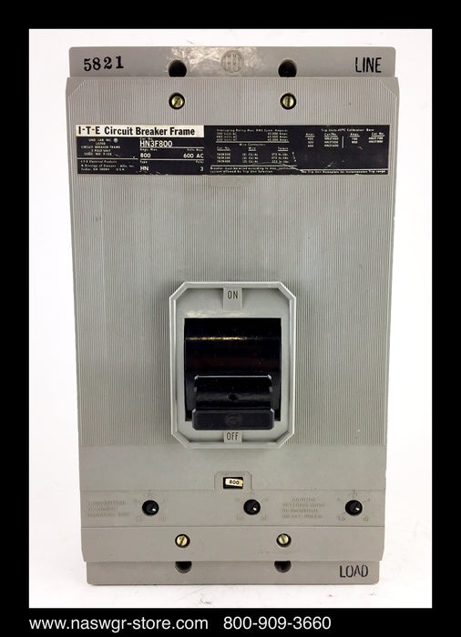 ITE HN3F800 Molded Case Circuit Breaker - 800 Amp - Unused