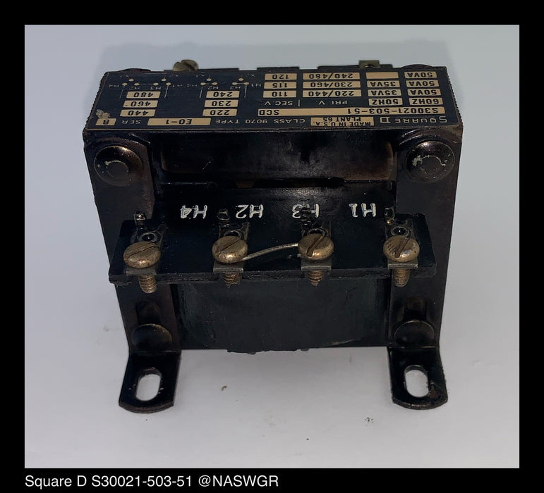 Square D S30021-503-51 Machine Tool Control Transformer