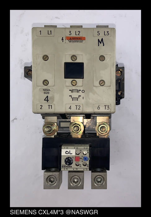 SIEMENS CXL4M*3 Contactor