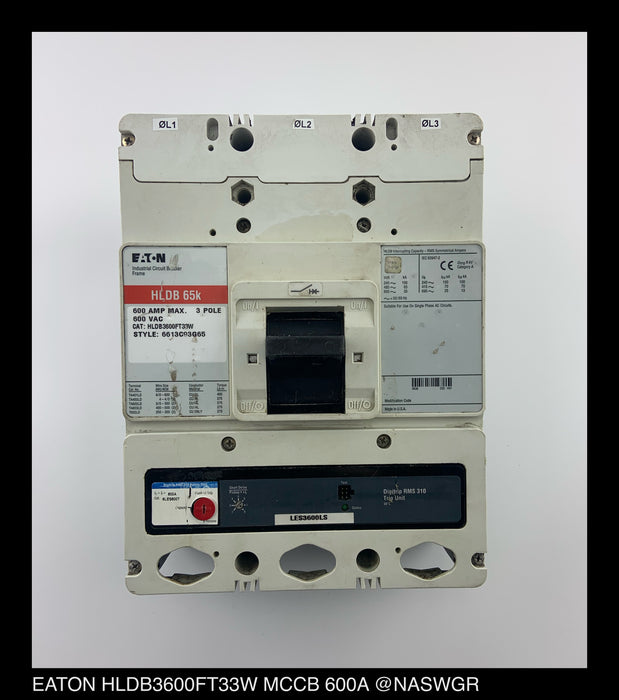 Eaton HLDB3600FT33W Molded Case Circuit Breaker - 600 Amp