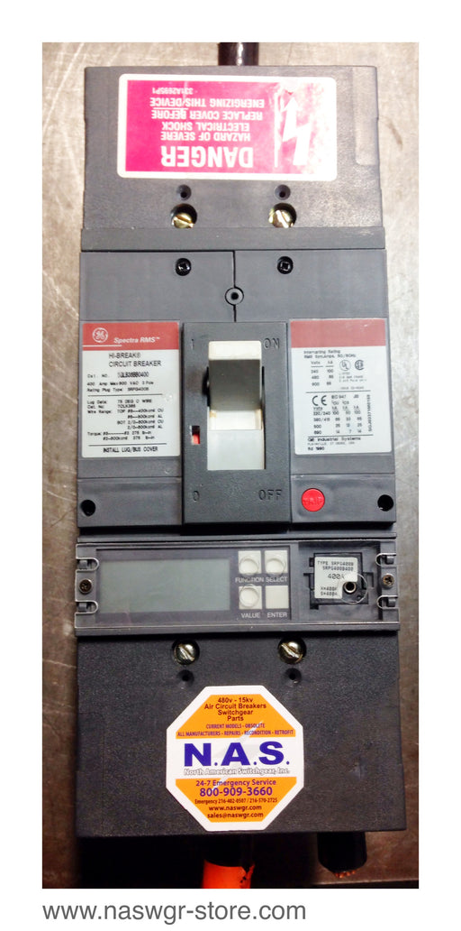 GE Spectra RMS SGLB36BB0400 Circuit Breaker - 400 Amp