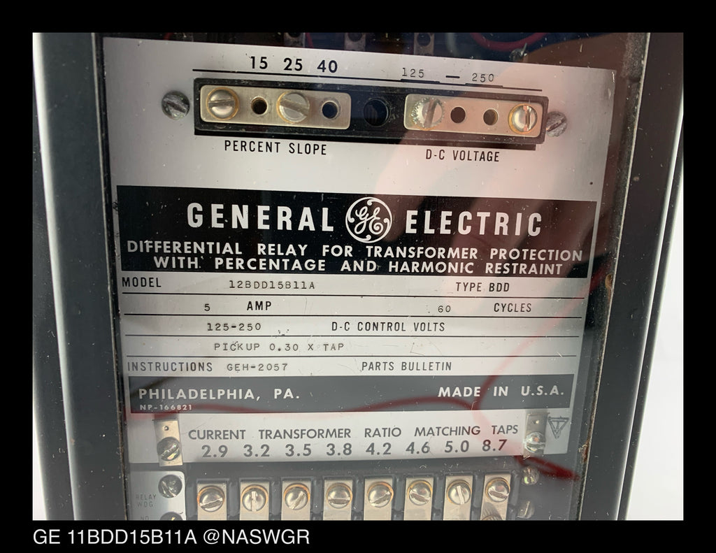 GE 12BDD15B11A Transformer Differential Relay - 5 Amp — North American ...