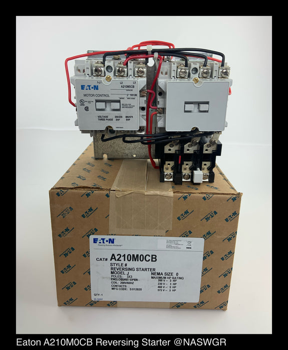 Eaton A210M0CB NEMA Motor Control Starter ~ 18 Amp - Unused Surplus