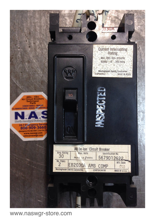 Westinghouse EB2030A Circuit Breaker 30 Amp