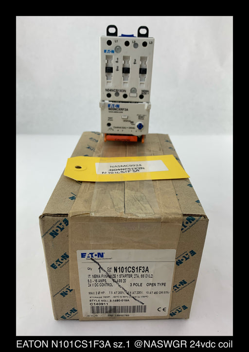 Eaton N101CS1F3A IT. Electro-Mechanical Starter - 27A/24v - Unused