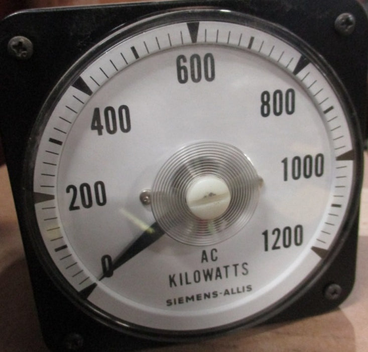 1200 AC Kilowatts Meter  - Simens-Allis