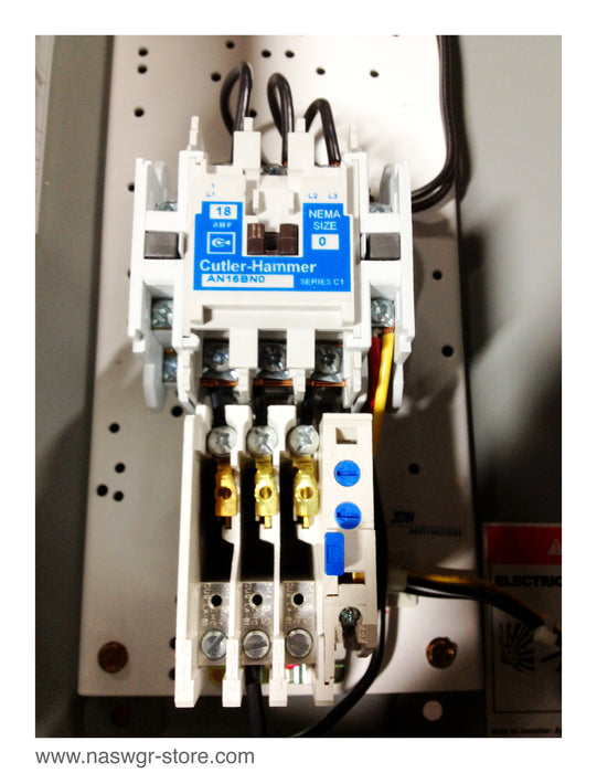 EATON Cutler Hammer ECN2201AHD Combination FVNR Starter with Breaker. Size 0 FVNR Combo Starter , HMCPE015E0C , AN16BN0