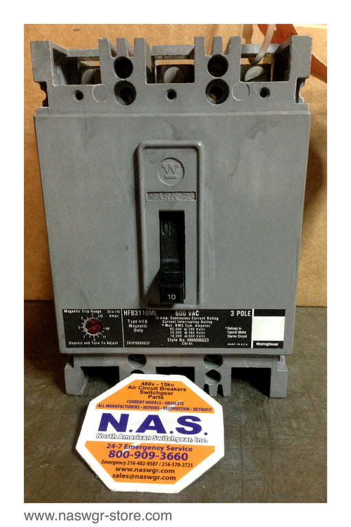 Westinghouse HFB3110ML Circuit Breaker ~ 10 Amp