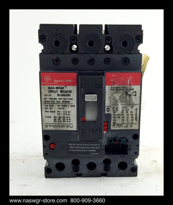 GE Spectra RMS SELA36AI0060 Circuit Breaker - 60 Amp - Unused