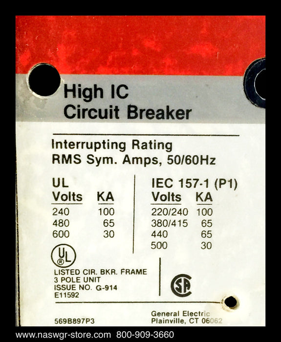 General Electric TJL4V2605 Molded Case Circuit Breaker - 400 Amp