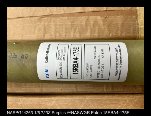 Eaton 15RBA4-175E Expulsion Boric Acid Fuse Refill - 175E Amp, 15.5kV - Unused