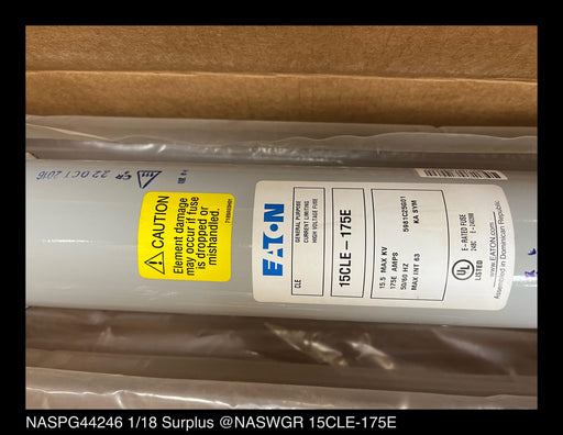 Eaton 15CLE-175E Current Limiting High Voltage Fuse - 175E Amp, 15.5kV - Unused