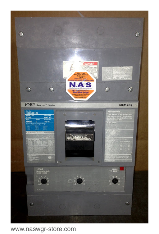 ITE/Siemens NXD63B120 Molded Case Circuit Breaker - 1200 Amp