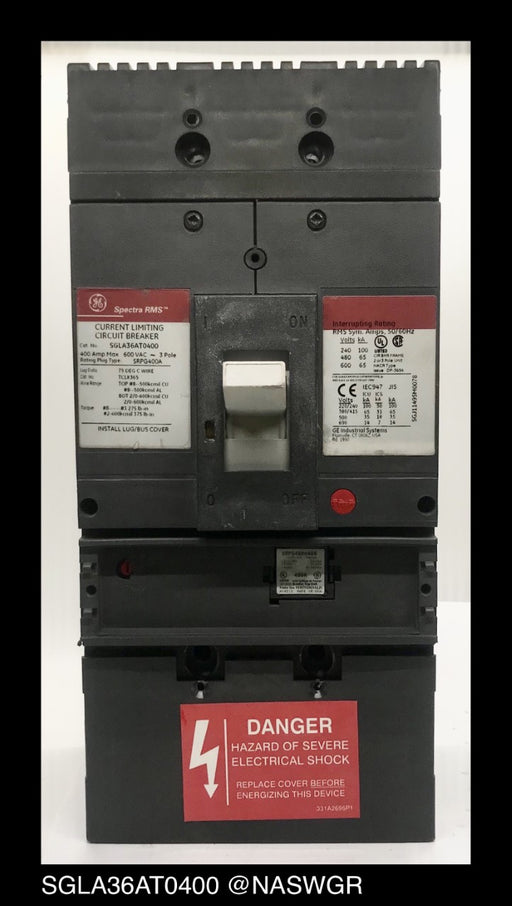 General Electric SGLA36AT0400 Molded Case Circuit Breaker ~ 400 Amp