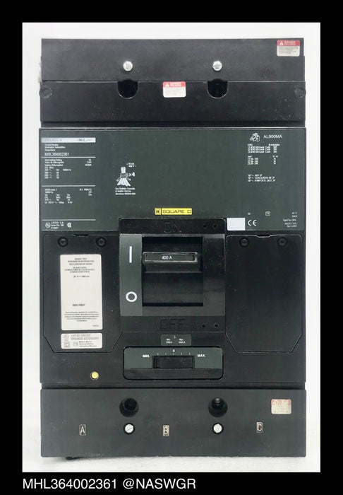 Square D MHL364002361 Molded Case Circuit Breaker - 400 Amp