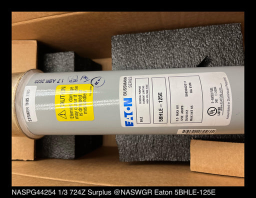 Eaton 5BHLE-125E Current Limiting High Voltage Fuse - 125E Amp, 5.5kV - Unused