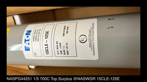 Eaton 15CLE-125E Current Limiting High Voltage Fuse - 125E Amp, 15.5kV - Unused